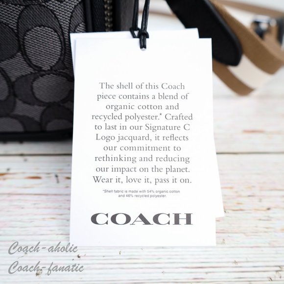 NWT Coach C8237 Stanton Crossbody In Signature Jacquard in Gunmetal/Black - Picture 4 of 14